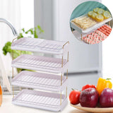 Maxbell Multi Layer Side Dish Multifunction Dish Rack for Dining Table Home Events 4 Tiers White