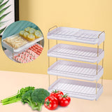 Maxbell Multi Layer Side Dish Multifunction Dish Rack for Dining Table Home Events 4 Tiers White