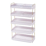 Maxbell Multi Layer Side Dish Multifunction Dish Rack for Dining Table Home Events 5 Tiers White