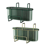 Maxbell Kitchen Brush Holder Storage Rack Practical Sink Drain Dish Rack for Utensil Aureate dark green