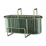 Maxbell Kitchen Brush Holder Storage Rack Practical Sink Drain Dish Rack for Utensil Aureate dark green