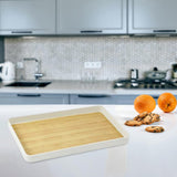 Maxbell Portable Serving Tray Fruit Platter Food Dish for Desktop Dining Table Party M