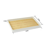 Maxbell Portable Serving Tray Fruit Platter Food Dish for Desktop Dining Table Party L