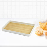 Maxbell Portable Serving Tray Fruit Platter Food Dish for Desktop Dining Table Party L