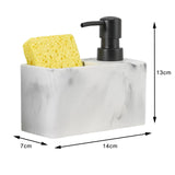 Maxbell Liquid Soap Dispenser and Sponge Holder Countertop Liquid Pump Bottle White