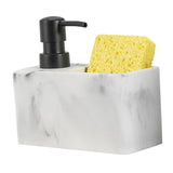 Maxbell Liquid Soap Dispenser and Sponge Holder Countertop Liquid Pump Bottle White