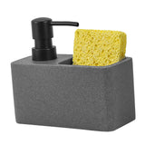 Maxbell Liquid Soap Dispenser and Sponge Holder Countertop Liquid Pump Bottle Gray