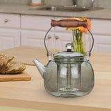 Maxbell Clear Glass Teapot Stovetop Safe with Lid with Handle for Party Home Office
