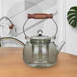 Maxbell Clear Glass Teapot Stovetop Safe with Lid with Handle for Party Home Office