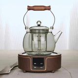 Maxbell Clear Glass Teapot Stovetop Safe with Lid with Handle for Party Home Office