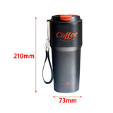 Maxbell 620ml Vacuum Insulated Mug Camping Stainless Steel Travel Thermal Black