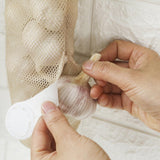 Maxbell Hanging Mesh Storage Bag Portable Produce Bags for Vegetable Onion Potatoes Large Beige