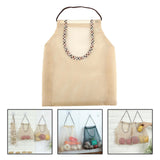 Maxbell Hanging Mesh Storage Bag Portable Produce Bags for Vegetable Onion Potatoes Large Beige