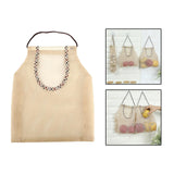 Maxbell Hanging Mesh Storage Bag Portable Produce Bags for Vegetable Onion Potatoes Large Beige