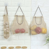 Maxbell Hanging Mesh Storage Bag Portable Produce Bags for Vegetable Onion Potatoes Large Blue