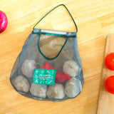 Maxbell Hanging Mesh Storage Bag Portable Produce Bags for Vegetable Onion Potatoes Large Blue
