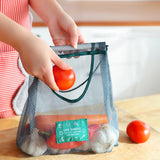 Maxbell Hanging Mesh Storage Bag Portable Produce Bags for Vegetable Onion Potatoes Large Blue