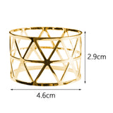 Maxbell 6 Pieces Elegant Napkin Holder Hollow for Thanksgiving Home Kitchen Decor Gold