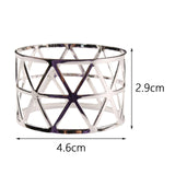 Maxbell 6 Pieces Elegant Napkin Holder Hollow for Thanksgiving Home Kitchen Decor Silver
