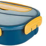 Maxbell 1800ml Bento Box Food Storage Case Multi Compartments for Picnic Camping 3 Slots Blue