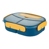Maxbell 1800ml Bento Box Food Storage Case Multi Compartments for Picnic Camping 3 Slots Blue