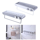 Maxbell Shower Caddy Shelf Wall Mounted Storage Rack Organizer bathroom White