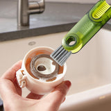 Maxbell Mini Cleaning Brush Washing Tool Detail Brush for Cups mug Kitchen Transparent Green