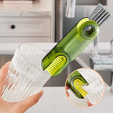 Maxbell Mini Cleaning Brush Washing Tool Detail Brush for Cups mug Kitchen Transparent Green
