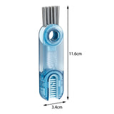Maxbell Mini Cleaning Brush Washing Tool Detail Brush for Cups mug Kitchen Transparent Blue