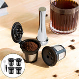 Maxbell Refillable 4Pcs Coffee Machine Parts Coffee Pod Capsules for kitchen