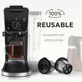 Maxbell 2 Pieces Coffee Filters with Lid Stainless Steel Mesh for Cfp301 Spare Parts