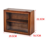 Maxbell Desktop Storage Cabinet with Door 2 Tiers Shelf for Perfume Bathroom Office