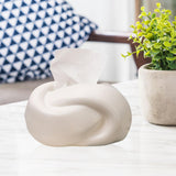 Maxbell Stylish Tissue Box Cover Housewarming Gift Decor for Home End Table Hotel White