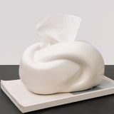 Maxbell Stylish Tissue Box Cover Housewarming Gift Decor for Home End Table Hotel White