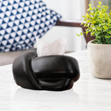 Maxbell Stylish Tissue Box Cover Housewarming Gift Decor for Home End Table Hotel Black