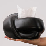Maxbell Stylish Tissue Box Cover Housewarming Gift Decor for Home End Table Hotel Black
