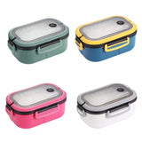 Maxbell Bento Box Lunch Container 2 Layers 3 Compartment Simple to Clean Portable Green