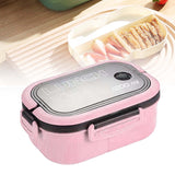 Maxbell Bento Box Lunch Container 2 Layers 3 Compartment Simple to Clean Portable Rose Red