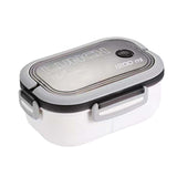 Maxbell Bento Box Lunch Container 2 Layers 3 Compartment Simple to Clean Portable White