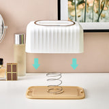 Maxbell Striped Design Tissue Box Cover Case for Living Room Durable Decorative White