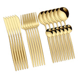 Maxbell 24Pcs Family Dinnerware Cutlery Set Flatware Set for hotel home  Aureate