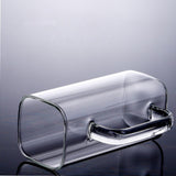 Maxbell 400ml milk Cup Drinkware Clear Square for Breakfast Tea Water Juice White