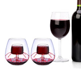 Maxbell Creative Red Wine Glass Set with Built in Aerator Western Restaurant Style A
