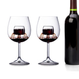 Maxbell Creative Red Wine Glass Set with Built in Aerator Western Restaurant Style C