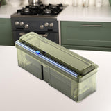 Maxbell Food Wrap Dispenser Slider Cutter Kitchen Organizer for Cling Film Tin Foil