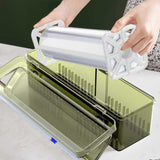 Maxbell Food Wrap Dispenser Slider Cutter Kitchen Organizer for Cling Film Tin Foil