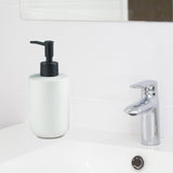 Maxbell Ceramic Soap Dispenser Bottle Empty Pump Bottle for Home Restaurant White