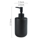 Maxbell Ceramic Soap Dispenser Bottle Empty Pump Bottle for Home Restaurant Black