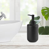 Maxbell Ceramic Soap Dispenser Bottle Empty Pump Bottle for Home Restaurant Black