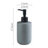 Maxbell Ceramic Soap Dispenser Bottle Empty Pump Bottle for Home Restaurant Gray